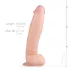 Real Fantasy Dwane - realistisk dildo med testikler - 31cm - natur