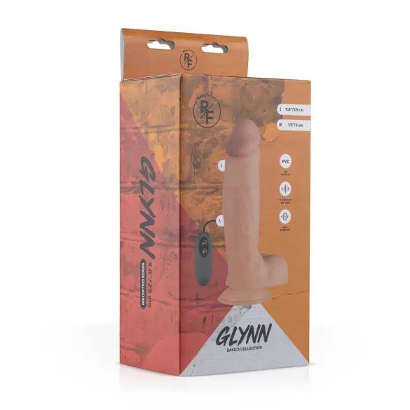 Real Fantasy Glynn - realistisk vibrator - genopladelig 25cm - natur
