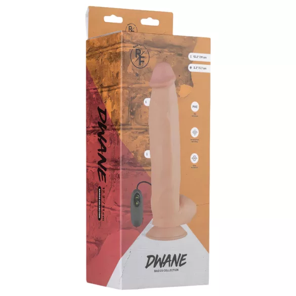 Real Fantasy Dwane - vibrator med batteri - realistisk - 31cm - natur