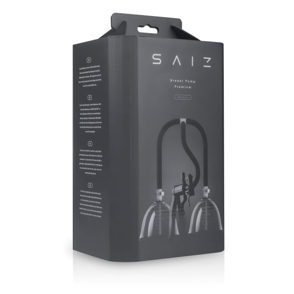 Saiz Premium - dobbelt brystpumpe - lille (gennemsigtig-sort)