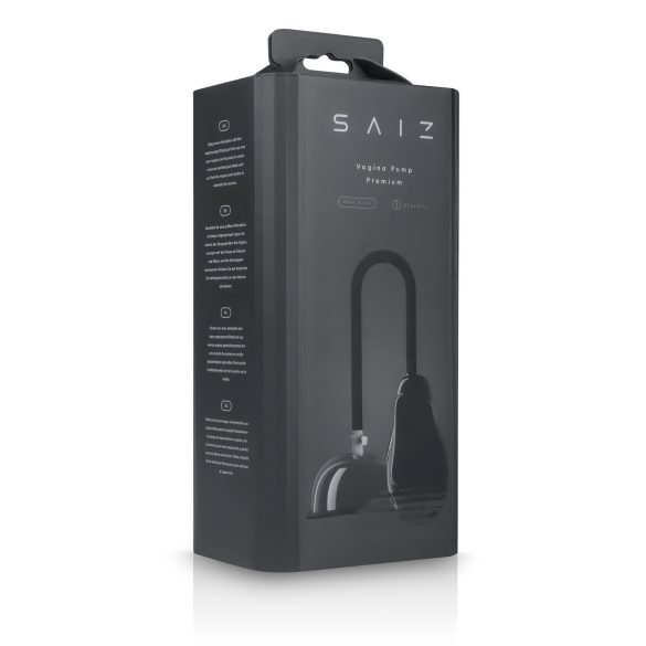 Saiz Premium - automatisk klitorispumpe (gennemsigtig-sort)