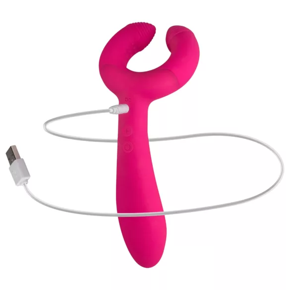 Easytoys Couple - parvibrator - genopladelig vandtæt - pink