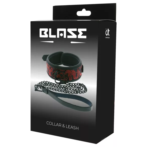 Dreamtoys Blaze - halsbånd og line sæt (rød)