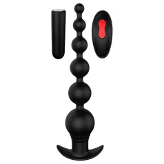   Cheeky Love - anal vibrator med perler - genopladelig radiostyret - sort