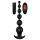 Cheeky Love - genopladelig, fjernstyret analvibrator med perler (sort)
