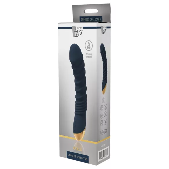 Goddess Aeolus - G-punkts vibrator med varme - silikone blå