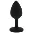 Tidens Favorit - sort anal plug med lilla sten