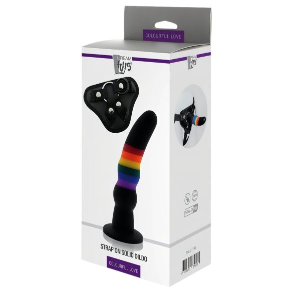 Colorful Love - farverig strap-on dildo