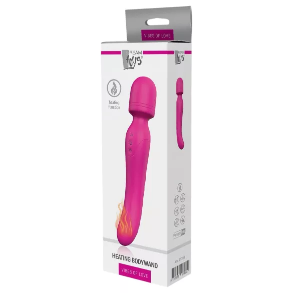 Vibes of Love - wand vibrator - genopladelig, varmende, massage - pink