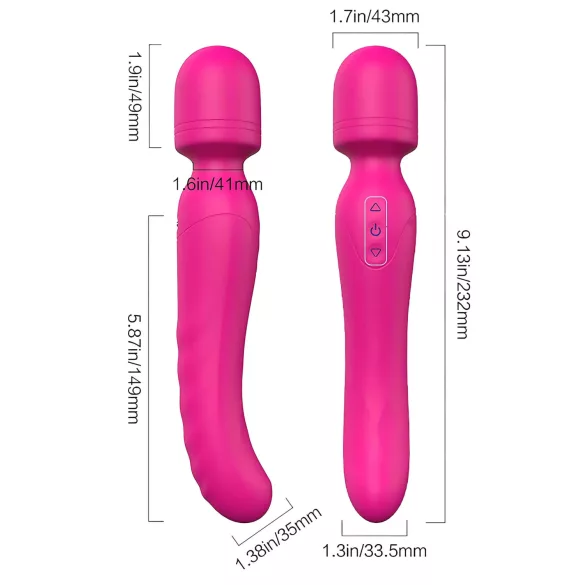 Vibes of Love - wand vibrator - genopladelig, varmende, massage - pink