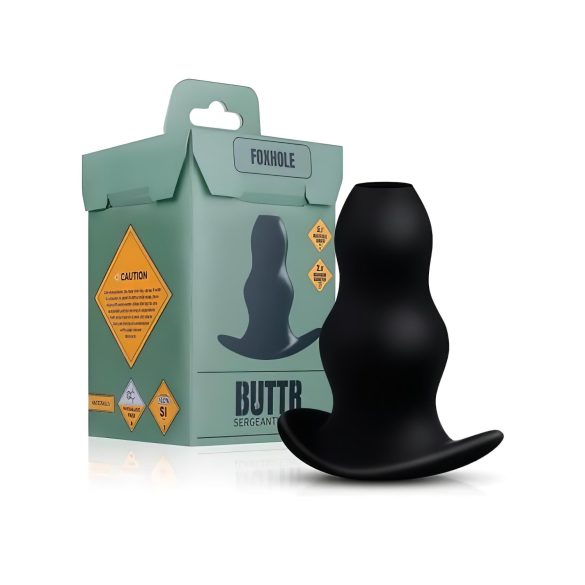 BUTTR Foxhole - hul dildo til analtøj (sort)