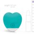 Good Vibes Oron - genopladelig, hjerteformet klitorisvibrator (turkis)