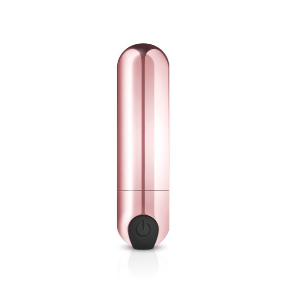 Rosy Gold Bullet - genopladelig, mini stavvibrator (rosaguld)