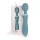 Bloom Orchid Wand - vibratorstav med massage - genopladelig - turkis