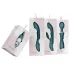 Bloom Orchid Wand - vibratorstav med massage - genopladelig - turkis