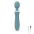 Bloom Orchid Wand - vibratorstav med massage - genopladelig - turkis