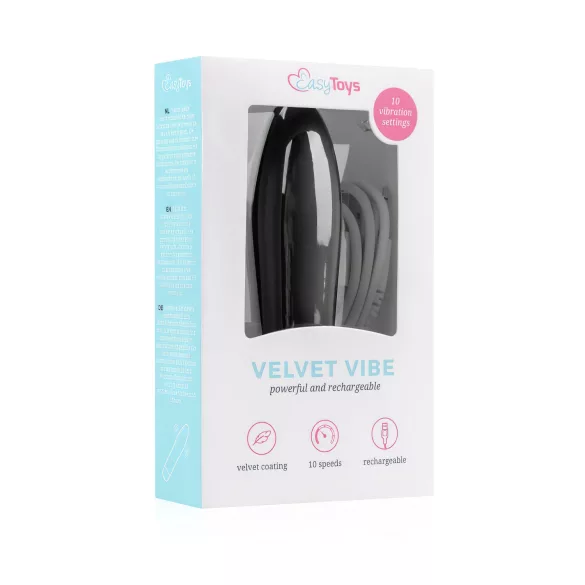 Easytoys - vibrator stav - genopladelig - sort