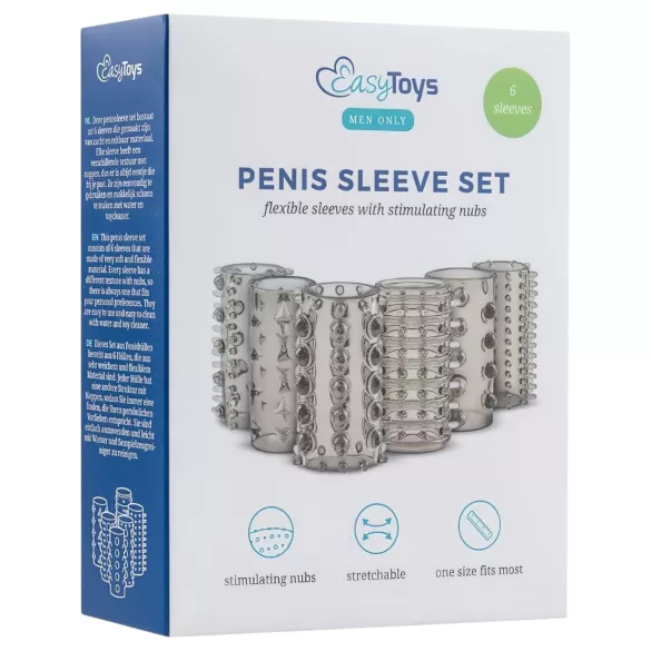 Easytoys - penismanchet sæt - grå - 6 stk