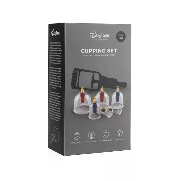 Easytoys - cupping sæt - vakuumpumpe - 6 dele