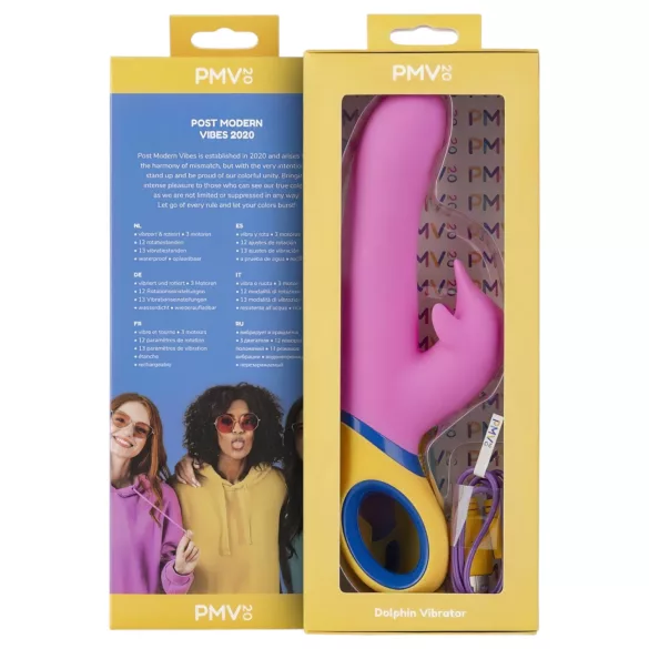 PMV20 Copy Dolphin - klitorisvibrator med roterende arm - pink
