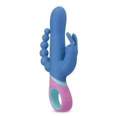  PMV20 Vice Double - trippel vibrator med rotation - silikone blå