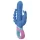 PMV20 Vice Double - trippel vibrator med rotation - silikone blå