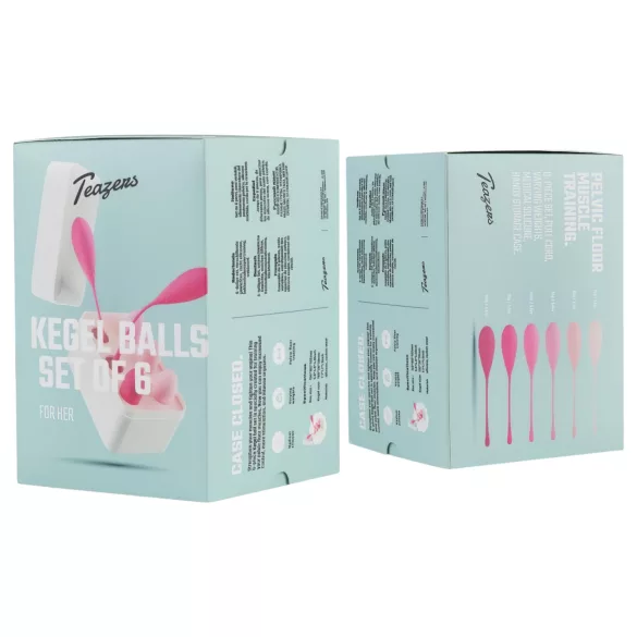 Teazers - kegel kugle sæt - 6 stk - pink