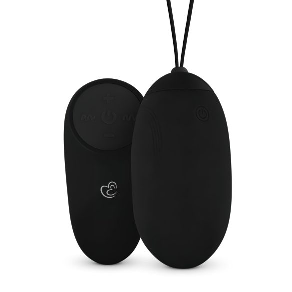 Easytoys - genopladeligt, vandtæt, fjernstyret vibratoræg (sort)