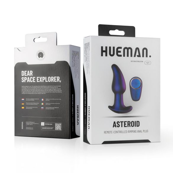 Hueman Asteroid - analvibrator med roterende perler - lilla
