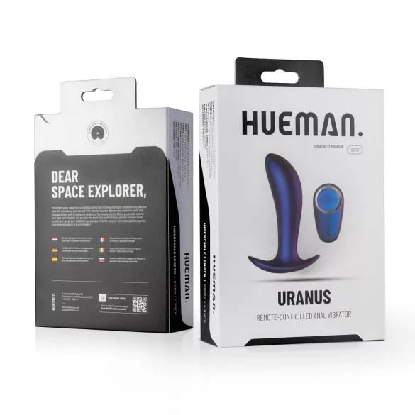 Hueman Uranus - analvibrator med fjernbetjening - genopladelig - lilla