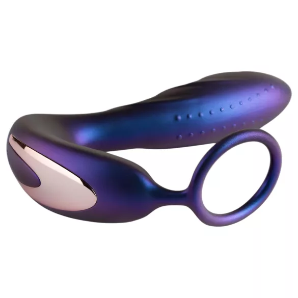 Hueman Black Hole - analvibrator med radiofjernbetjening og penisring (lilla)