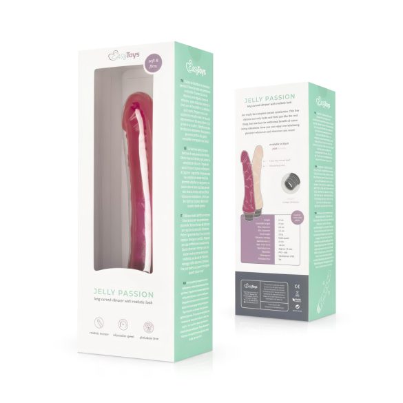 Easytoys Jelly Passion - livagtig vibrator (pink)