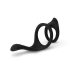 Easytoys Nydelsesring - fleksibel penis- og testikelring (sort)