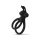 Easytoys Share Ring - vibrerende penis- og kuglering (sort)