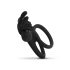 Easytoys Share Ring - vibrerende penis- og kuglering (sort)