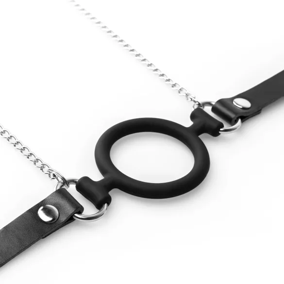 Bedroom Fantasies - gag og brystklemmer - sølv/sort