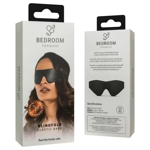 Bedroom Fantasies - øjenmaske - lædereffekt - sort
