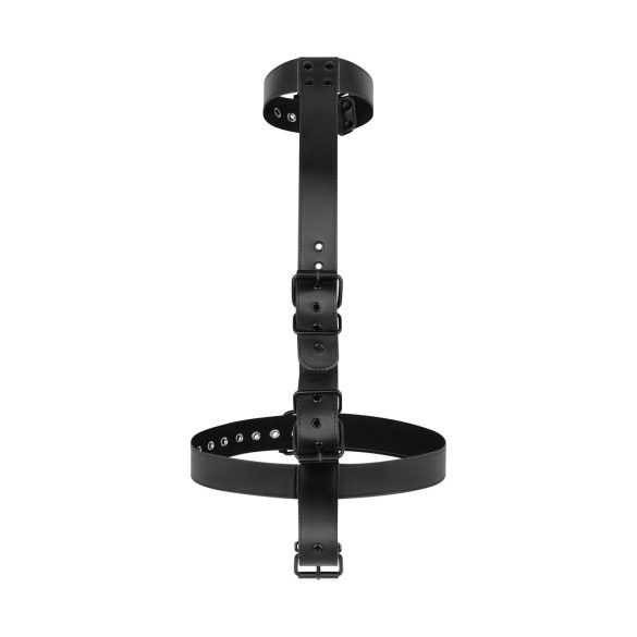 Soveværelsesfantasier - BDSM halsbånd og bondage (sort)