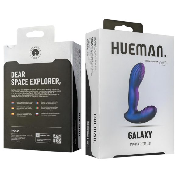 Hueman Galaxy - anal vibrator med pulsering - silikone lilla
