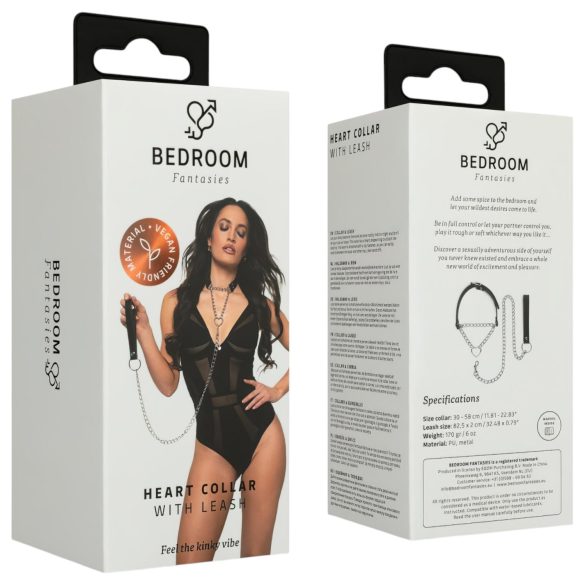 Bedroom Fantasies - halsbånd med line - sort