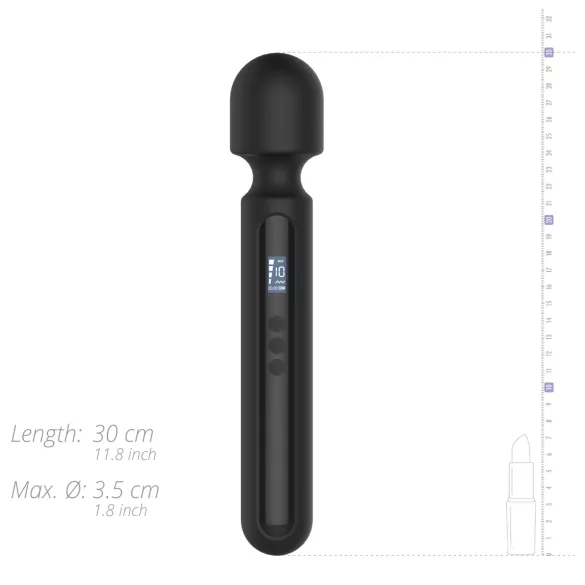 BLAQ - massagevibrator - stor digital - sort