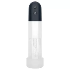   Boners - automatisk penispumpe‑masturbator (gennemsigtig‑sort)