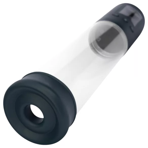 Boners - automatisk penis pumpe med LCD display - gennemsigtig/sort