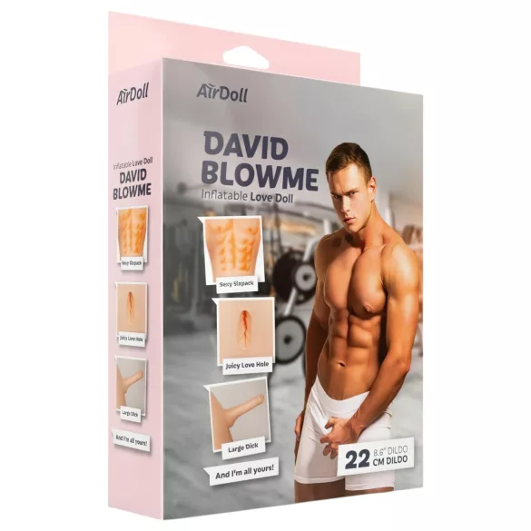 AirDoll David Blowme - oppustelig sexdukke til mænd - naturfarvet