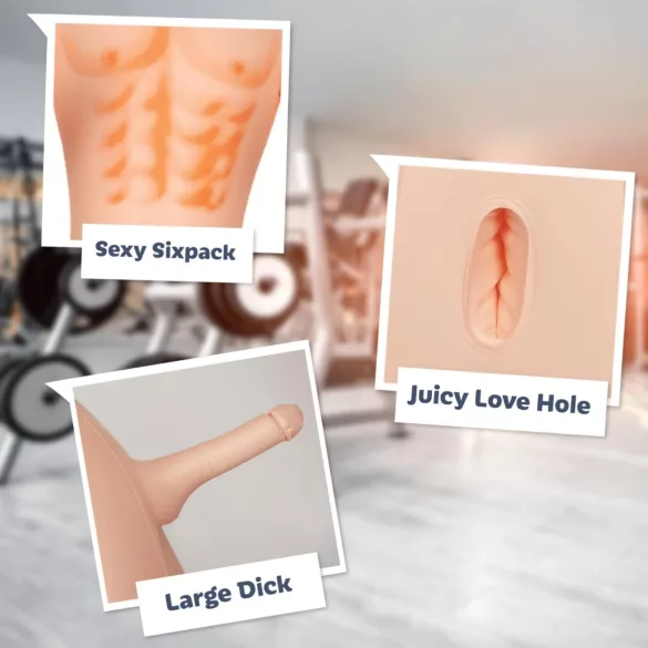 AirDoll David Blowme - oppustelig sexdukke til mænd - naturfarvet