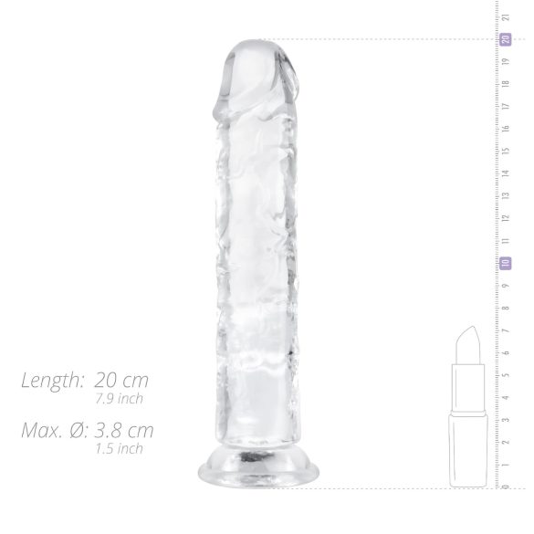 EasyToys - gelédildo - 18 cm (gennemsigtig)