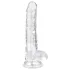 EasyToys - dildo med testikler - 17 cm - gennemsigtig