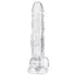 EasyToys - dildo med testikler - 17 cm - gennemsigtig