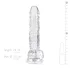 EasyToys - dildo med testikler - 17 cm - gennemsigtig