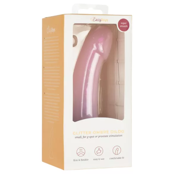 EasyToys Mermaid - glitrende dildo - 15 cm (pink)